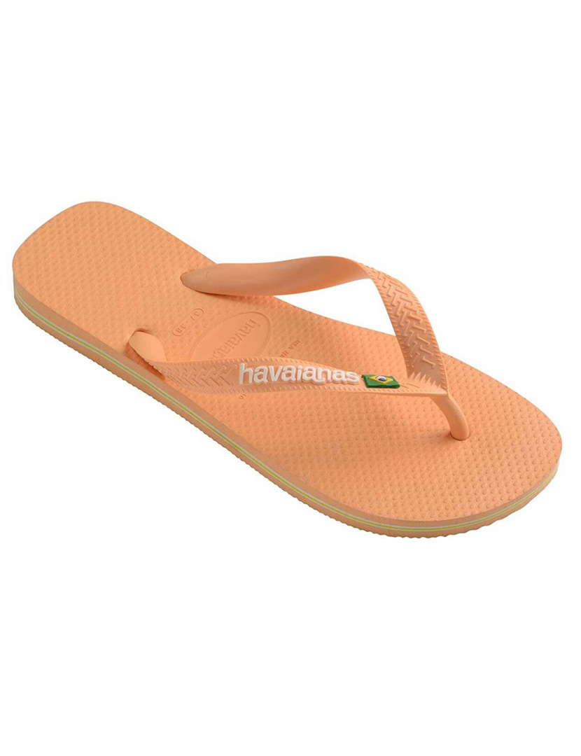 Chinelos Brasil Logo Peach