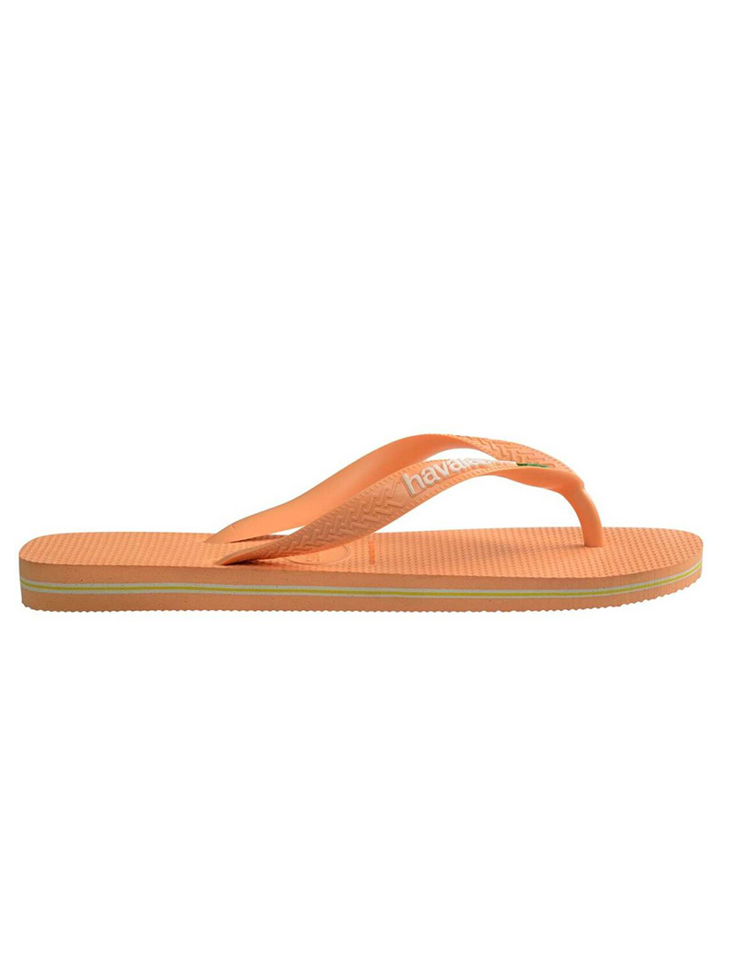 Chinelos Brasil Logo Peach