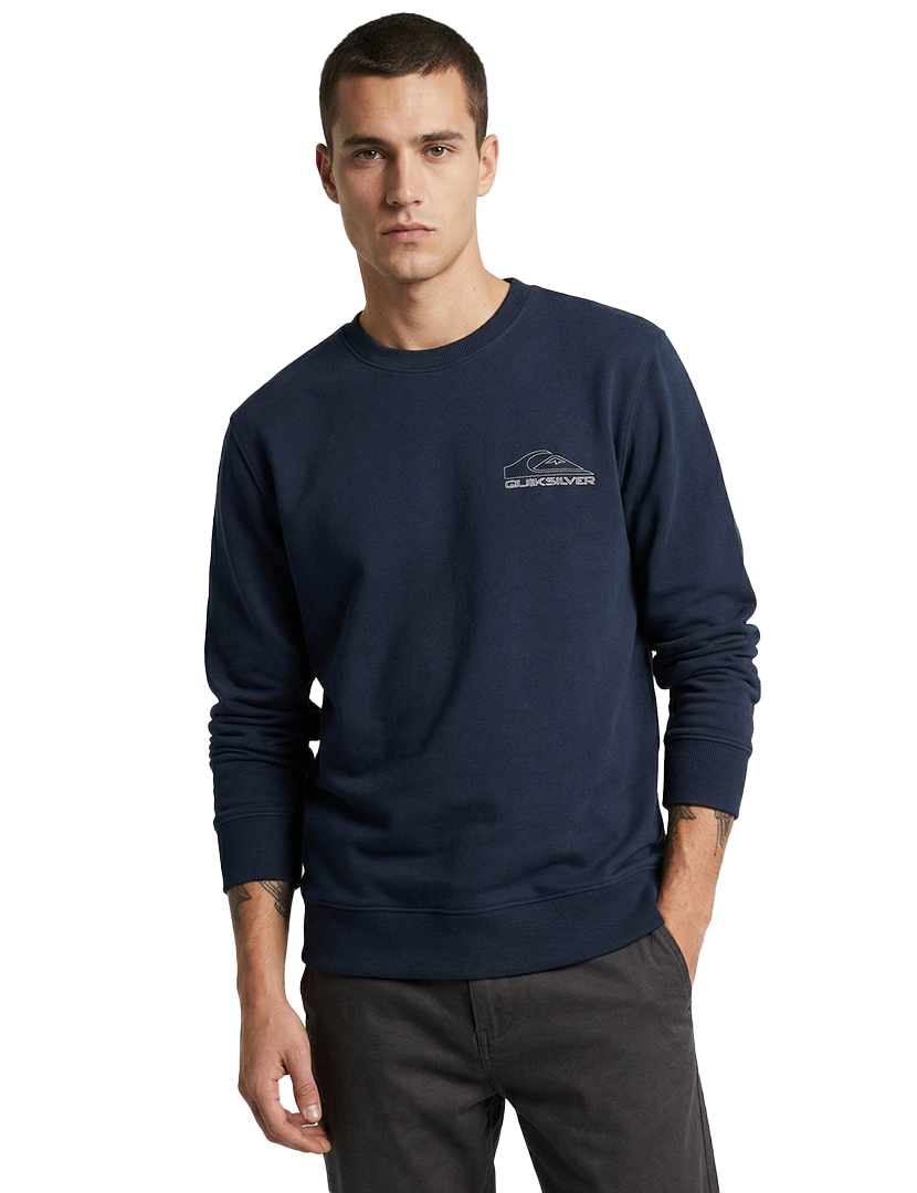 Sweatshirt Basic Graphic Crew Azul