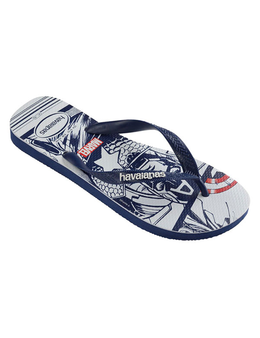 Top Marvel Flip Flops Blue and White