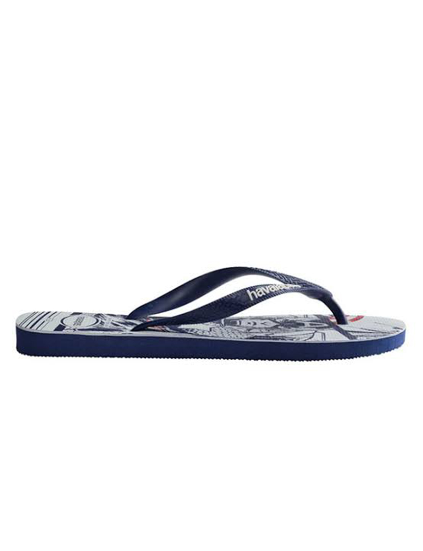 Top Marvel Flip Flops Blue and White