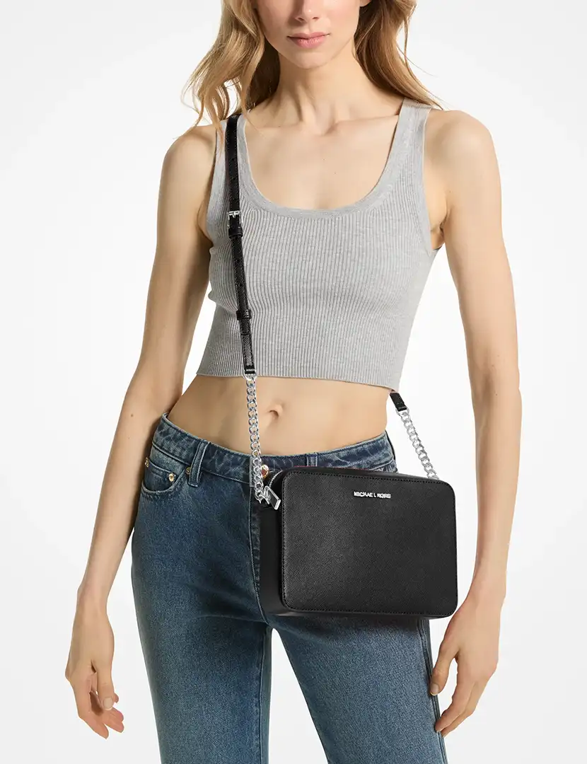 Jet Set Large Crossbody Bag Black