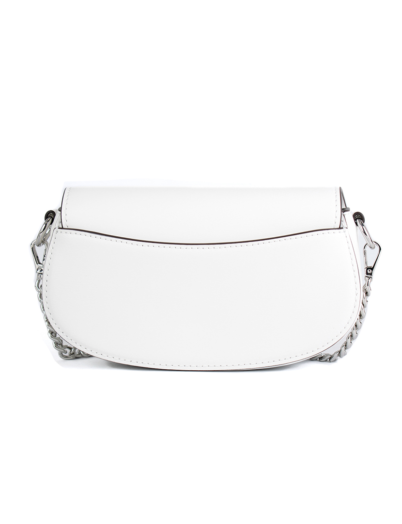 Mila Leather Crossbody Bag White