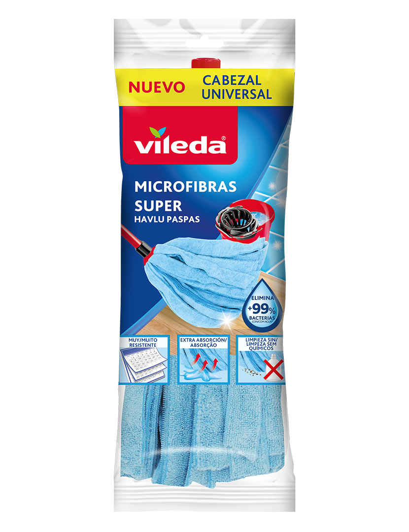 Recarga Esfregona Microfibras Tiras Super