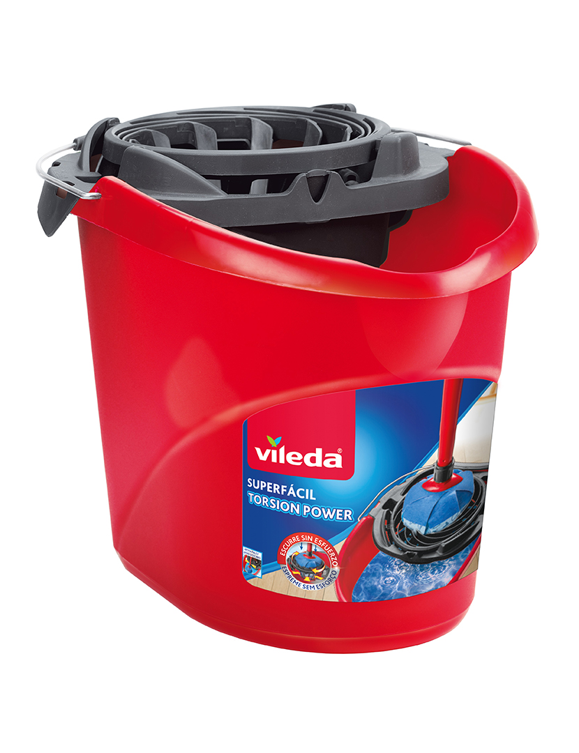 Balde com Espremedor Superfácil Vermelho