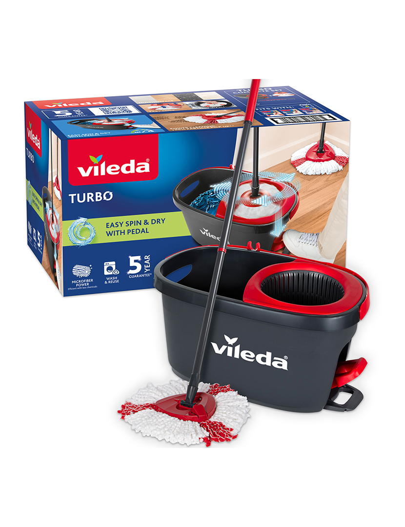 Sistema Turbo Balde com Pedal e Esfregona Microfibras