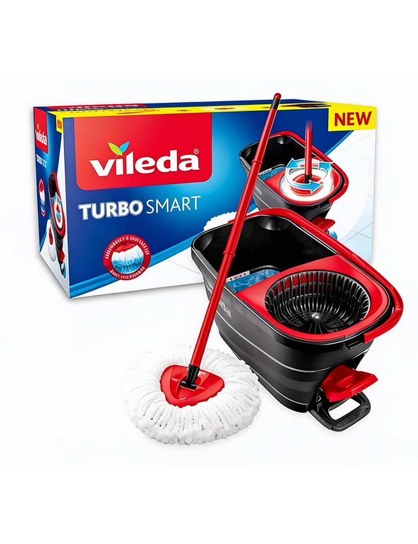 Sistema Turbo Smart Balde com pedal e Esfregona Microfibras
