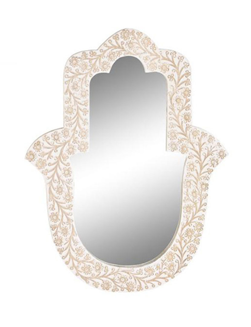 Espelho Hamsa Branco 56x72 cm