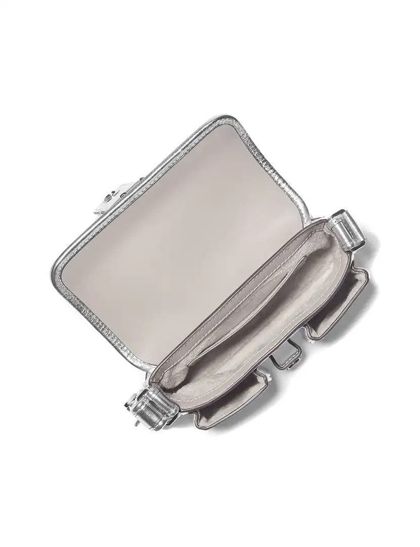 Colby Extra-Small Metallic Shoulder Bag Silver