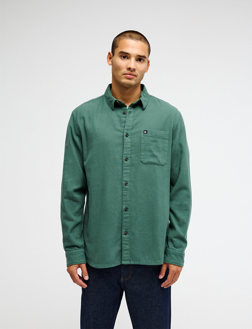 Camisa de manga comprida Motherfly Plaid Verde