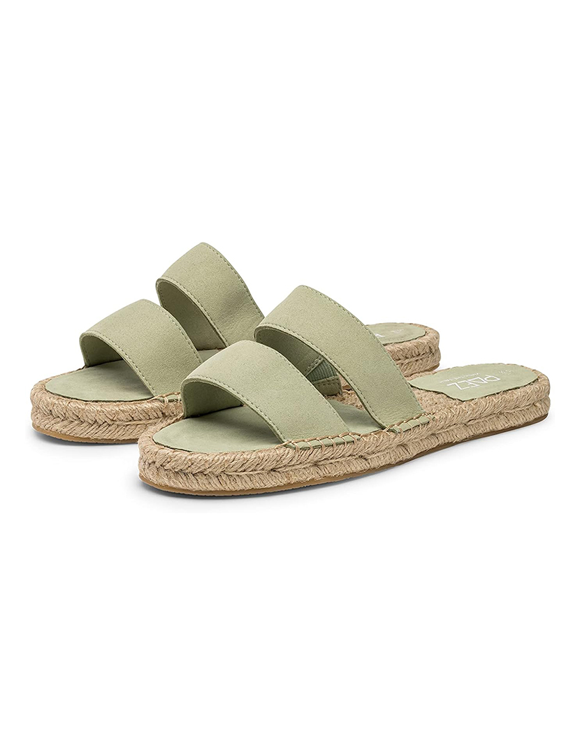 Sandálias Straps Vegan Suede Sage