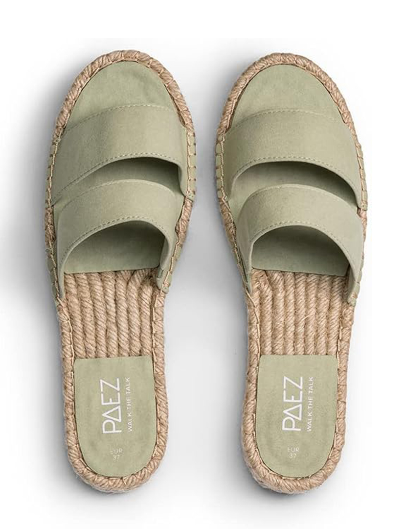 Sandálias Straps Vegan Suede Sage