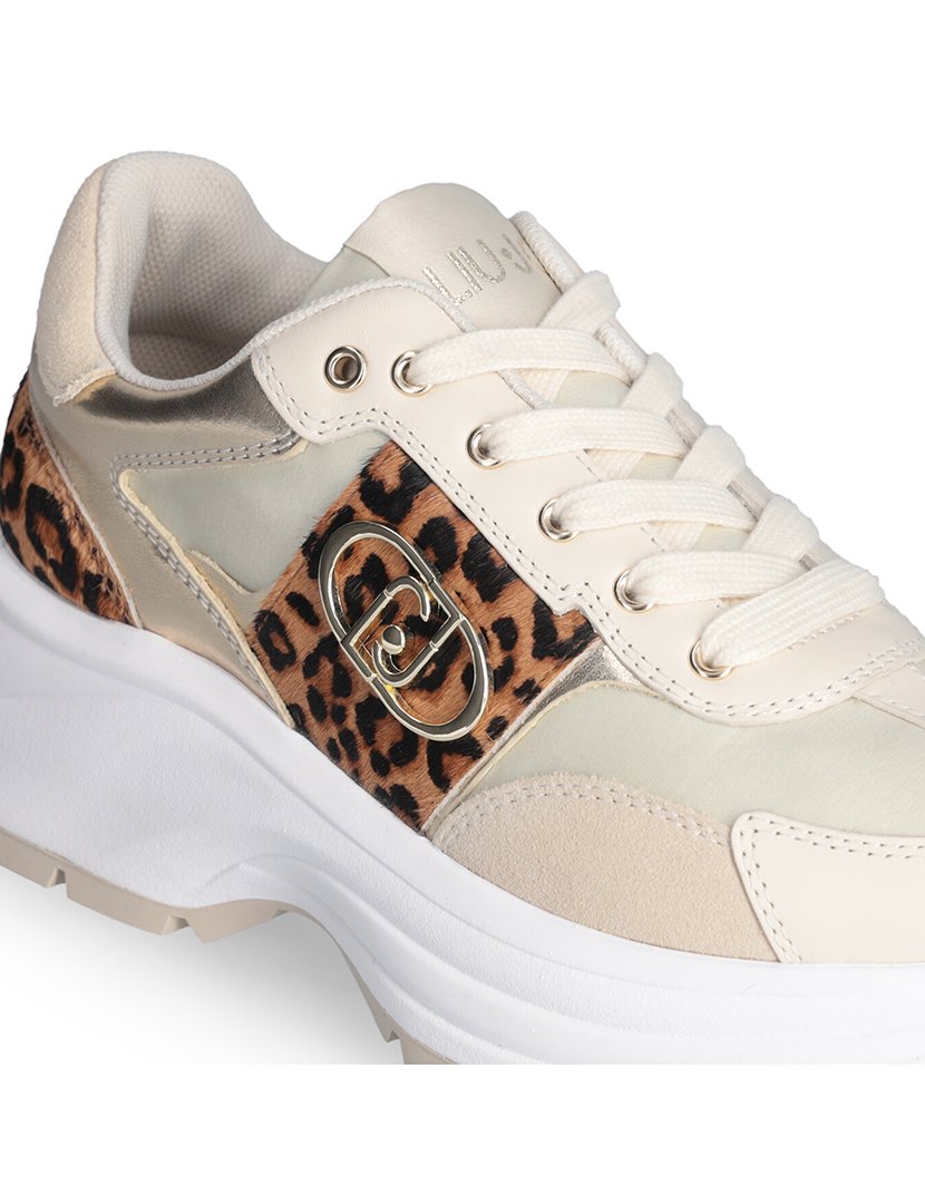 Ténis Senhora Bege com Padrão Leopardo