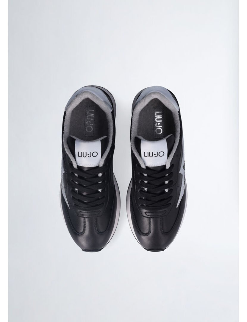 Ténis Senhora Preto e Prateado