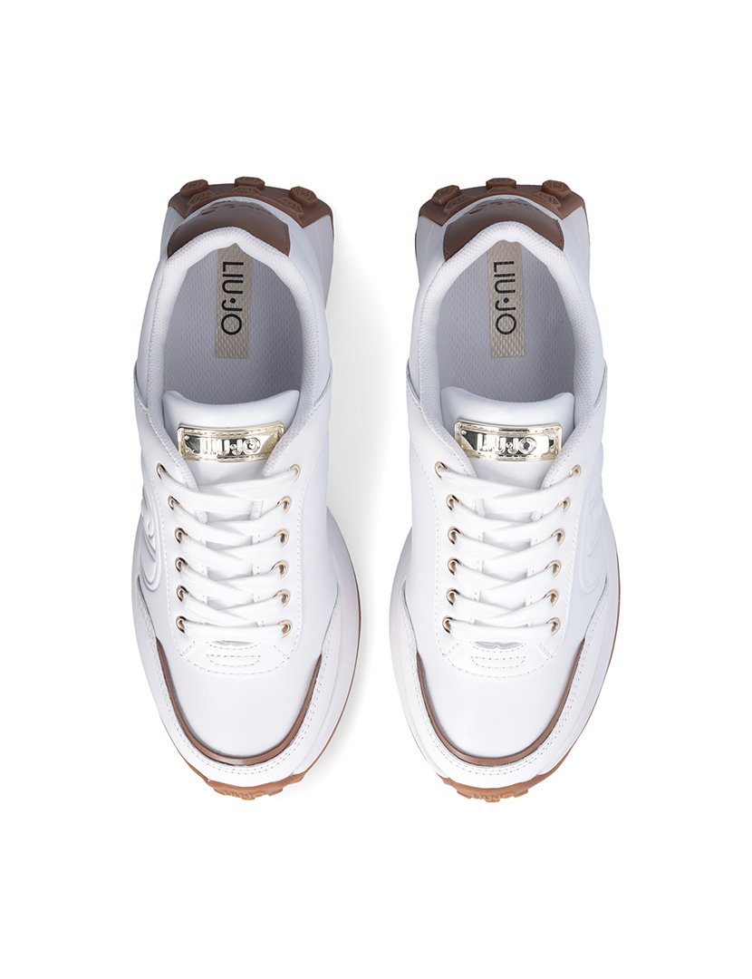 Ténis Senhora Branco e Castanho