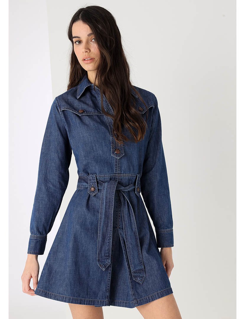 Vestido Curto Ganga Senhora Azul