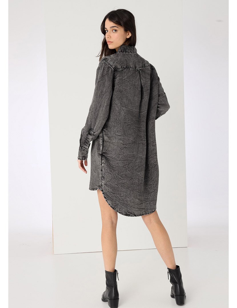 Vestido Curto Senhora Cinzento