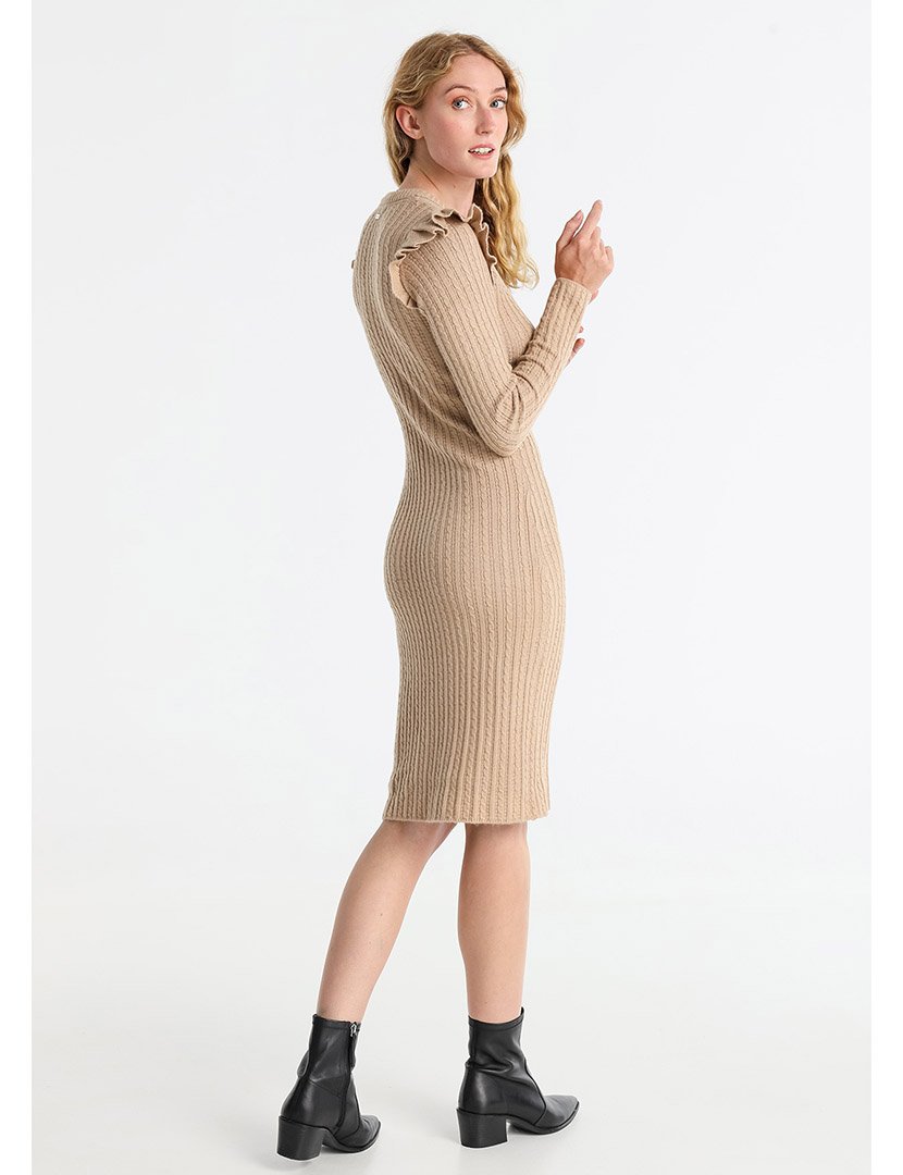 Vestido Malha Midi Senhora Castanho