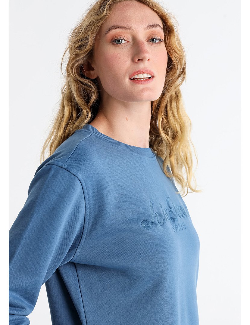 Vestido Estilo Sweatshirt Senhora Azul