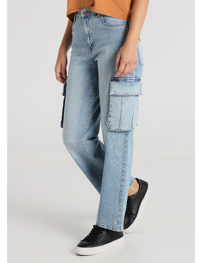 Calças Cargo Senhora Azul