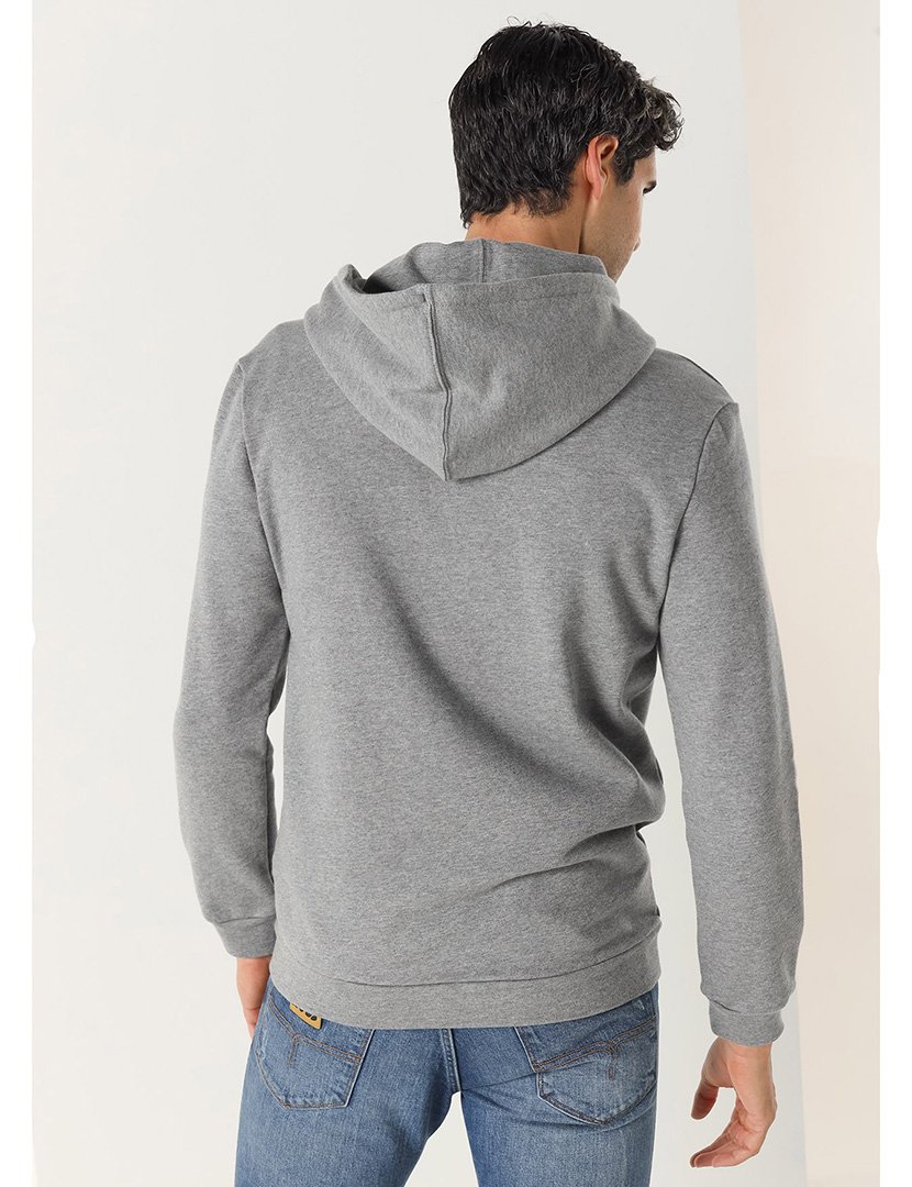 Casaco com Capuz Homem Cinzento