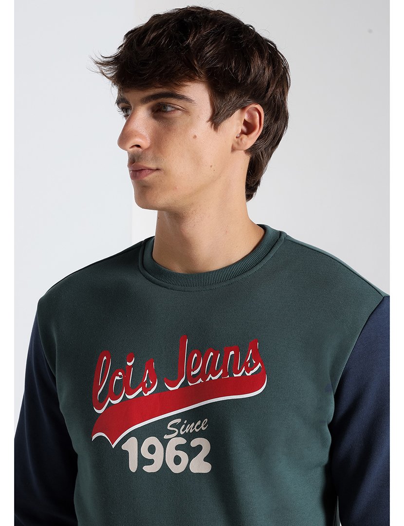 Sweatshirt Homem Verde e Azul