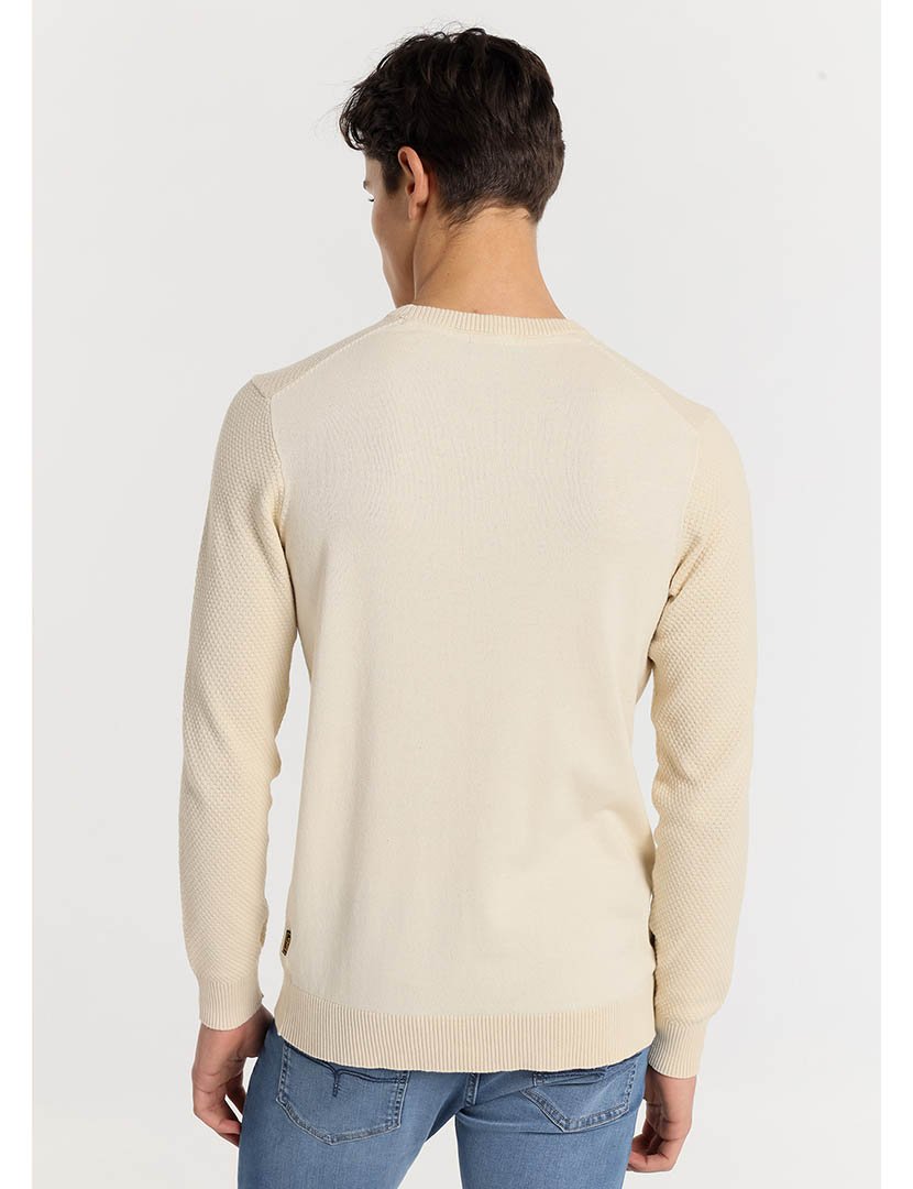 Camisola Malha Homem Bege