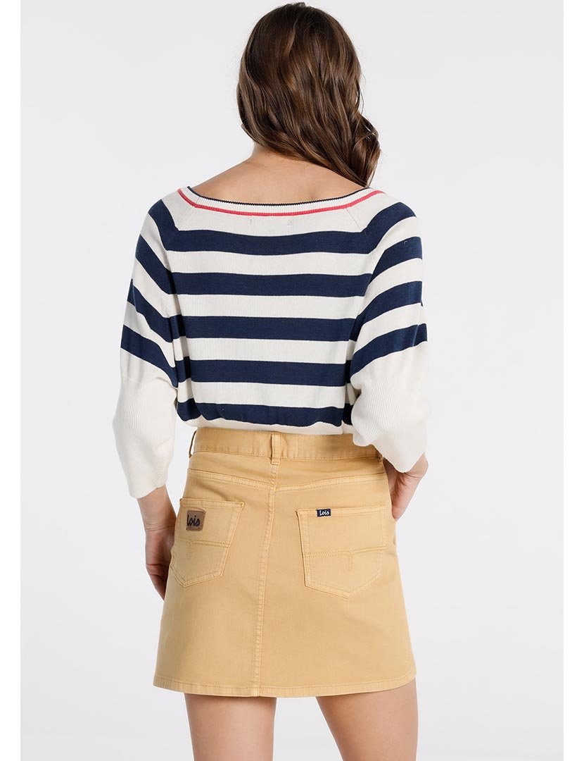 Saia Senhora com Botões Laranja