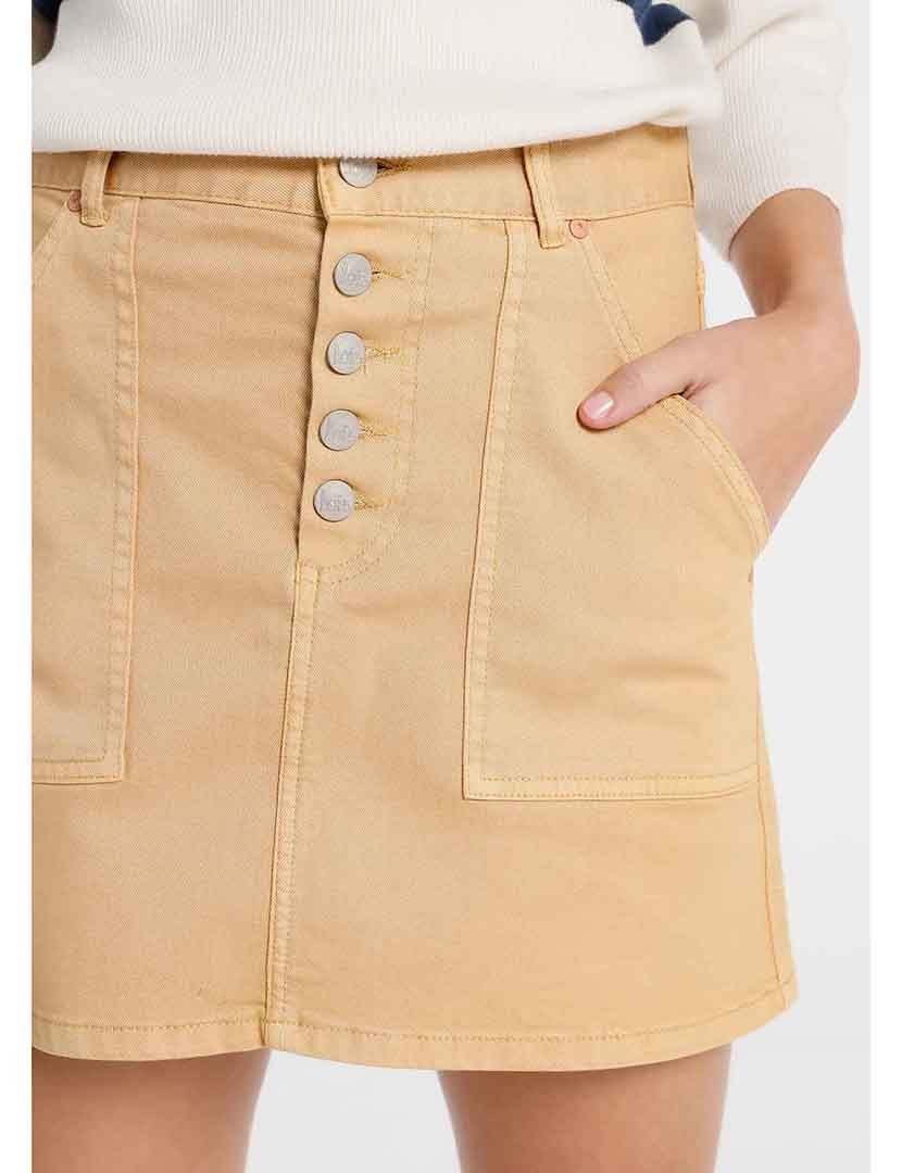 Saia Senhora com Botões Laranja