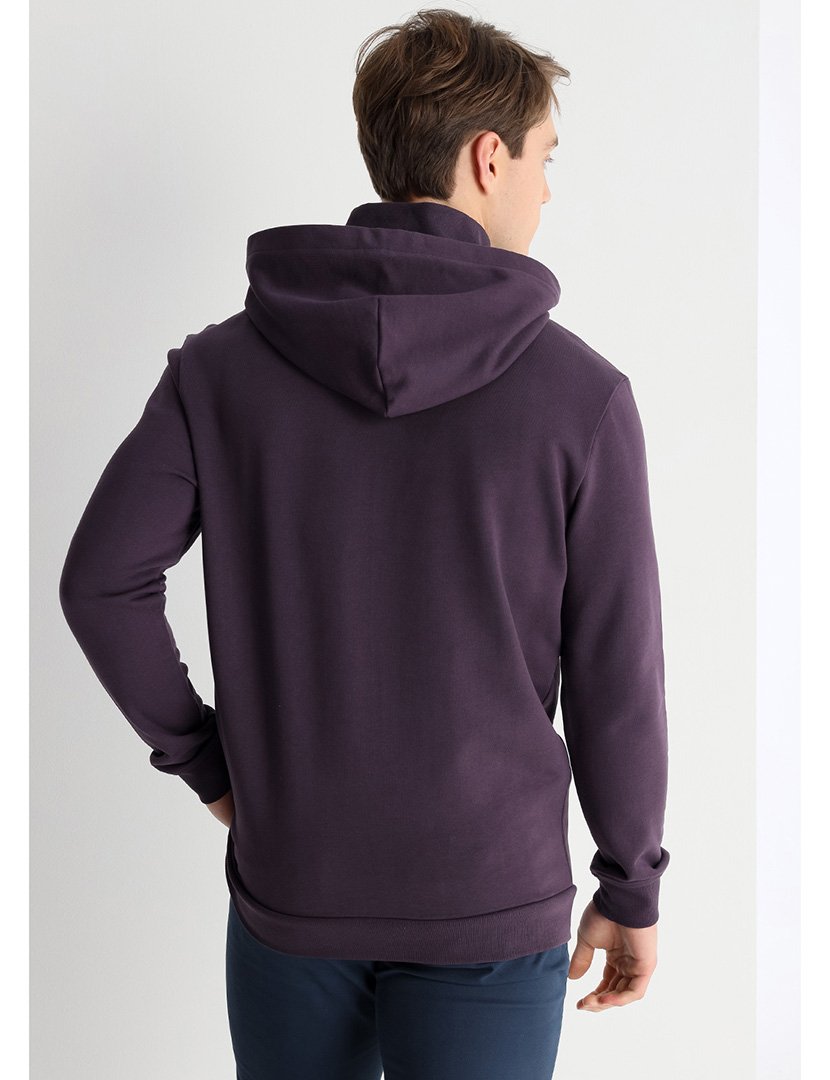 Sweatshirt com Capuz Homem Roxo