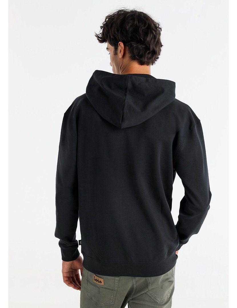 Sweatshirt com Capuz Homem Preto