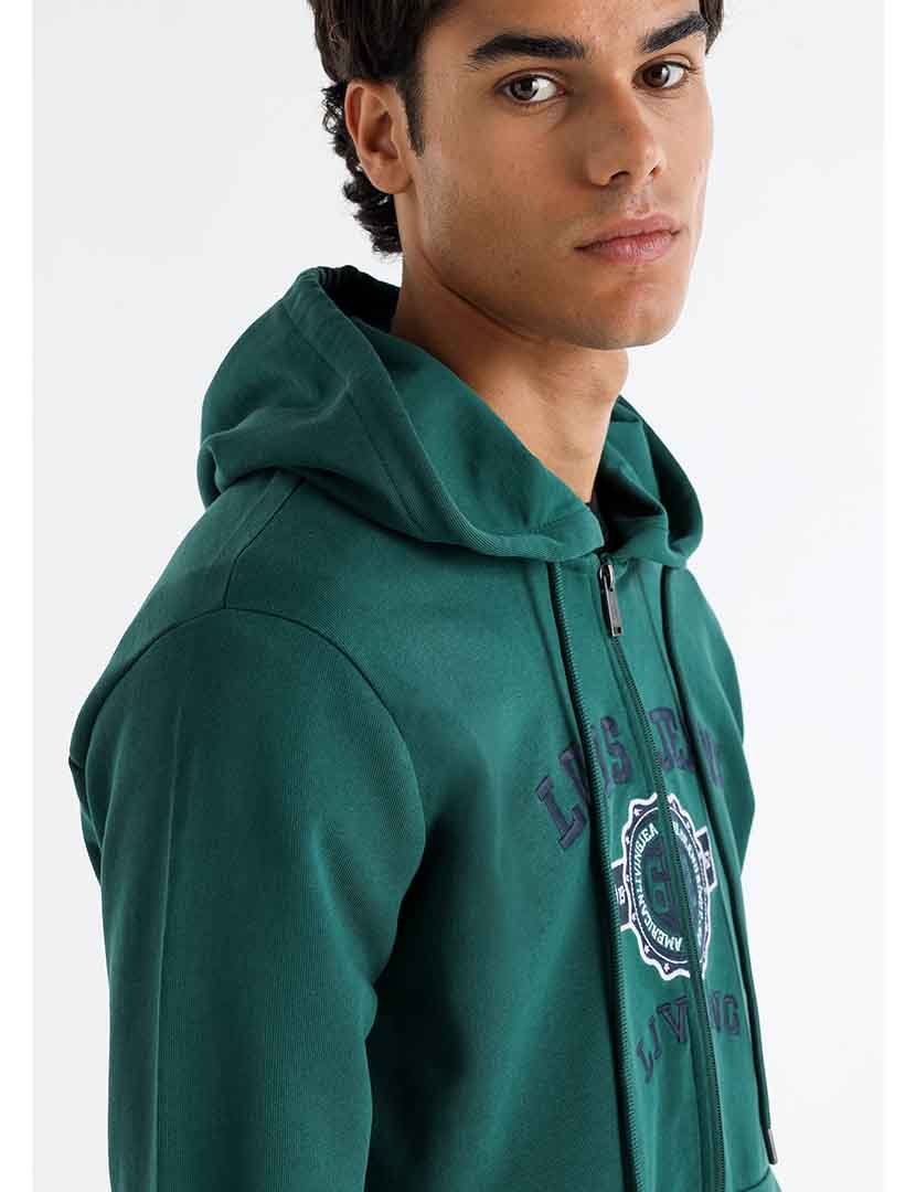 Casaco com Capuz Homem Verde