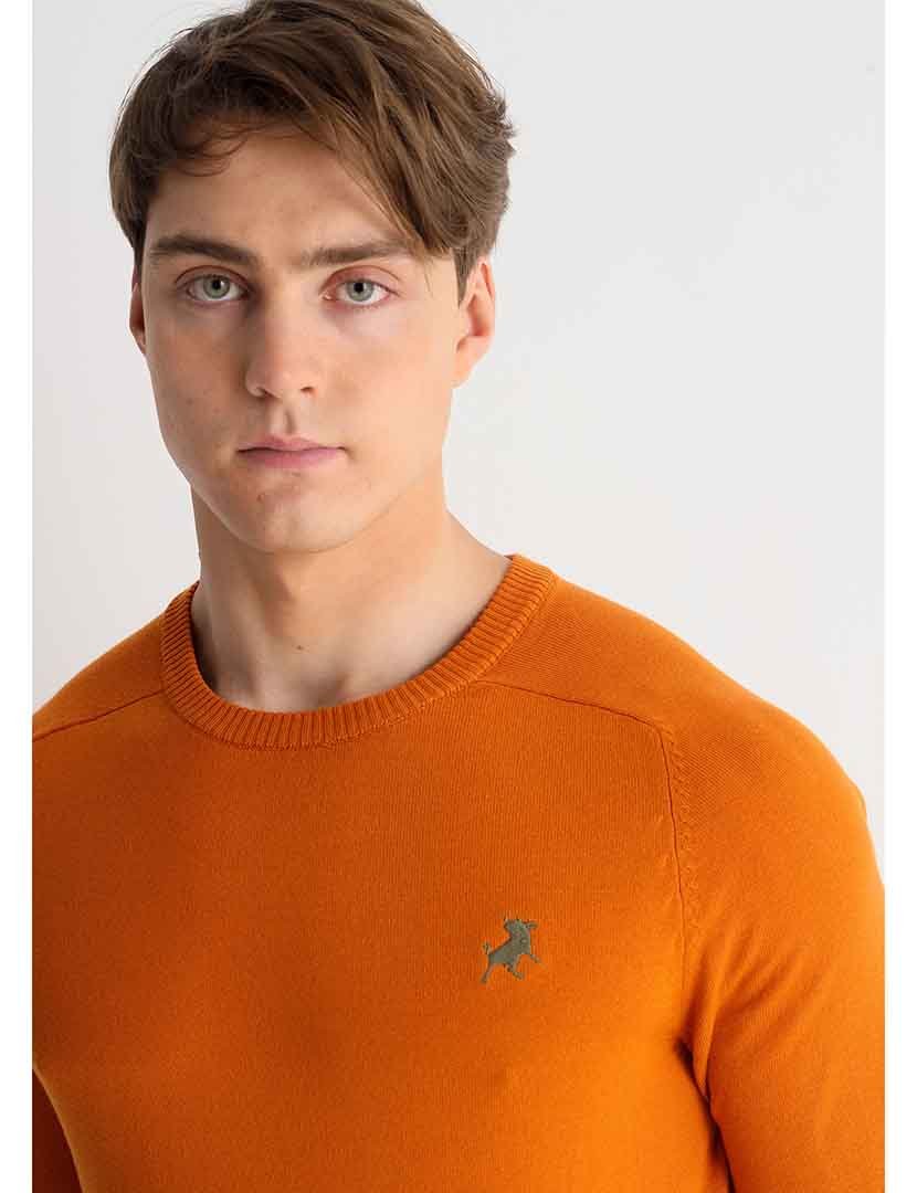 Camisola Malha Homem Laranja