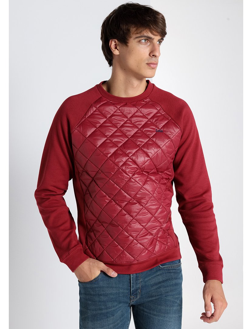Sweatshirt Acolchoada Homem Vermelho