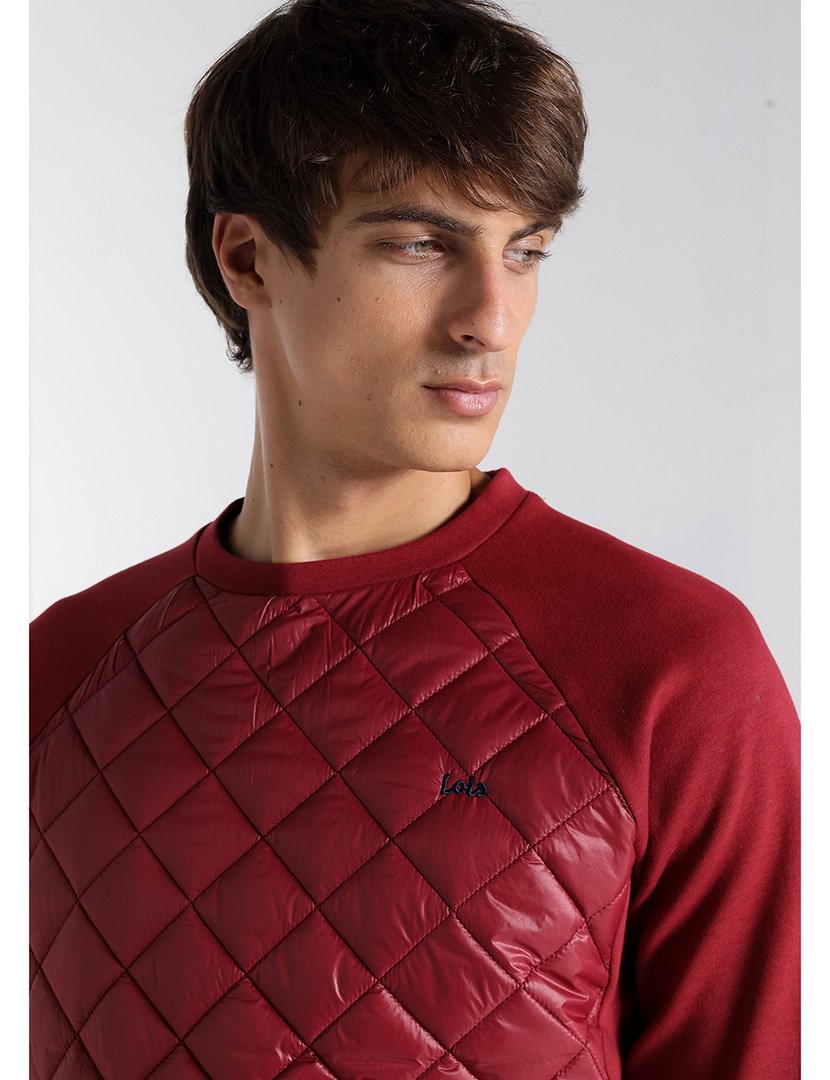 Sweatshirt Acolchoada Homem Vermelho