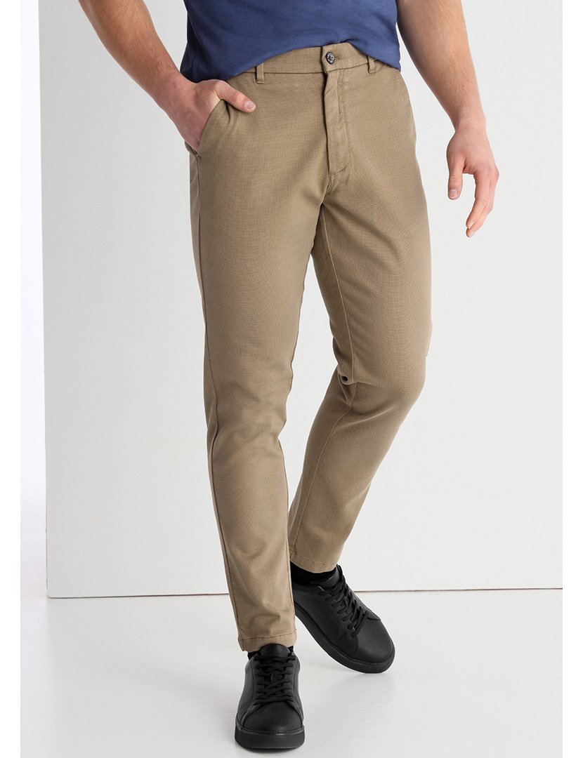 Calças Chino Homem Castanho