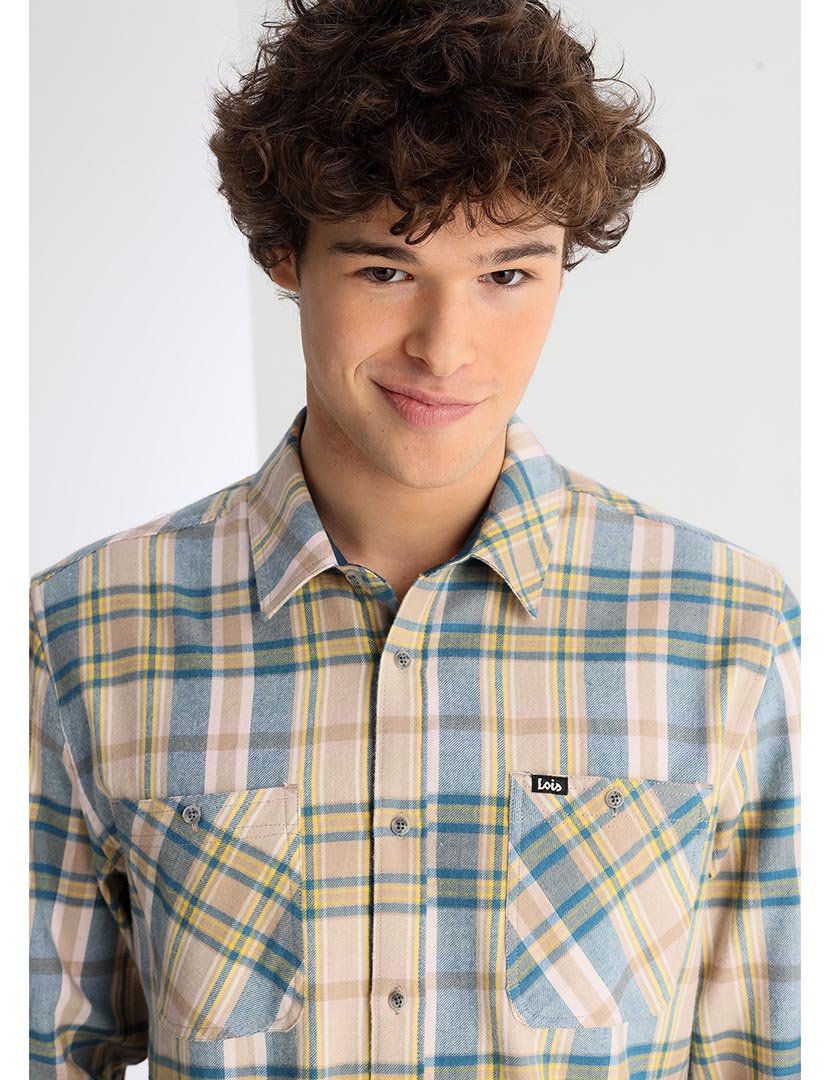 Camisa Homem com Padrão Multicor