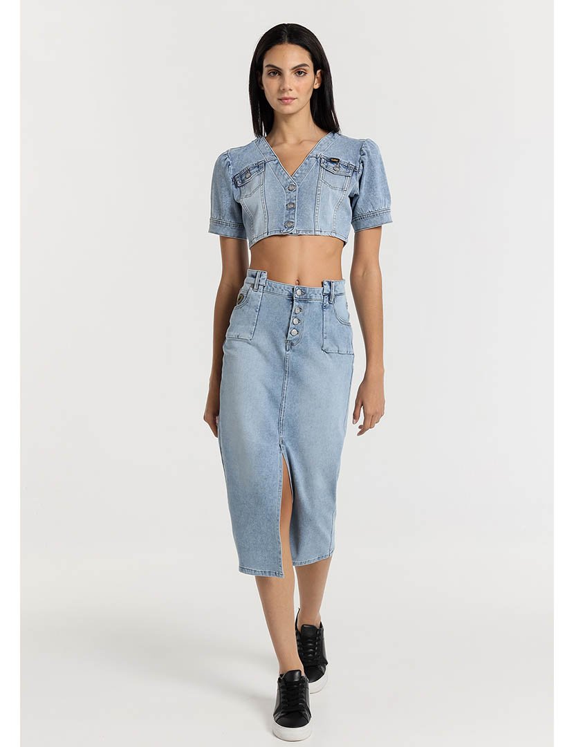 Saia Comprida Senhora Azul