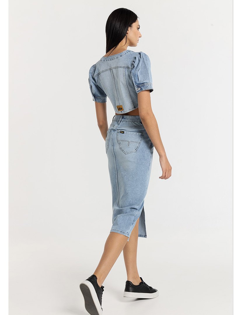 Saia Comprida Senhora Azul