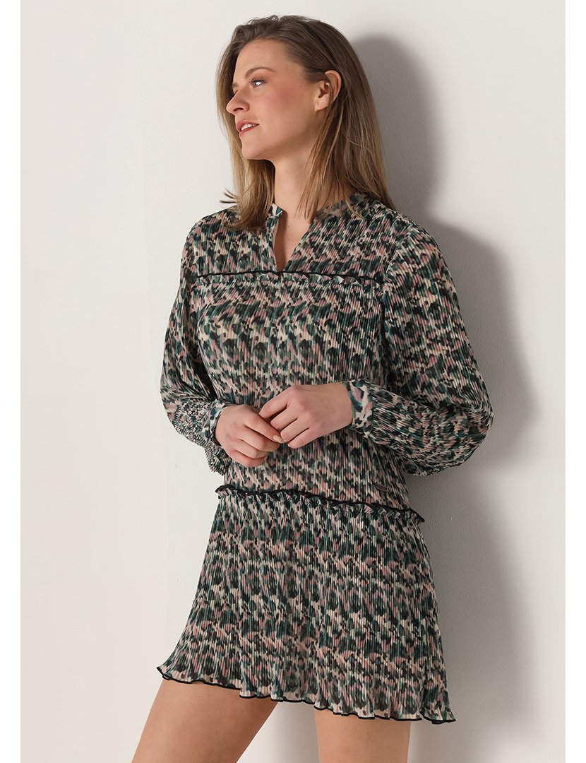 Vestido Curto Senhora Estampado Multicor