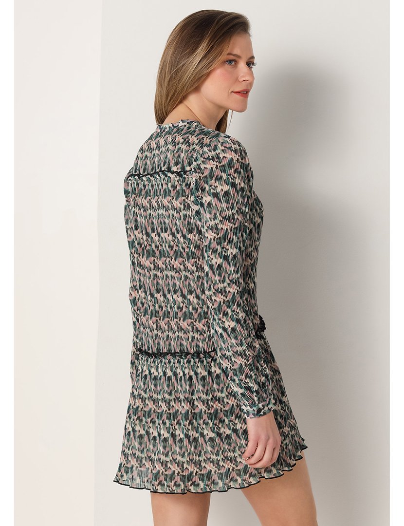 Vestido Curto Senhora Estampado Multicor