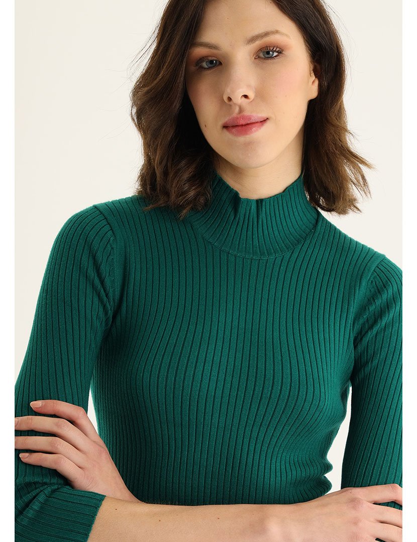 Vestido Malha Midi Senhora Verde