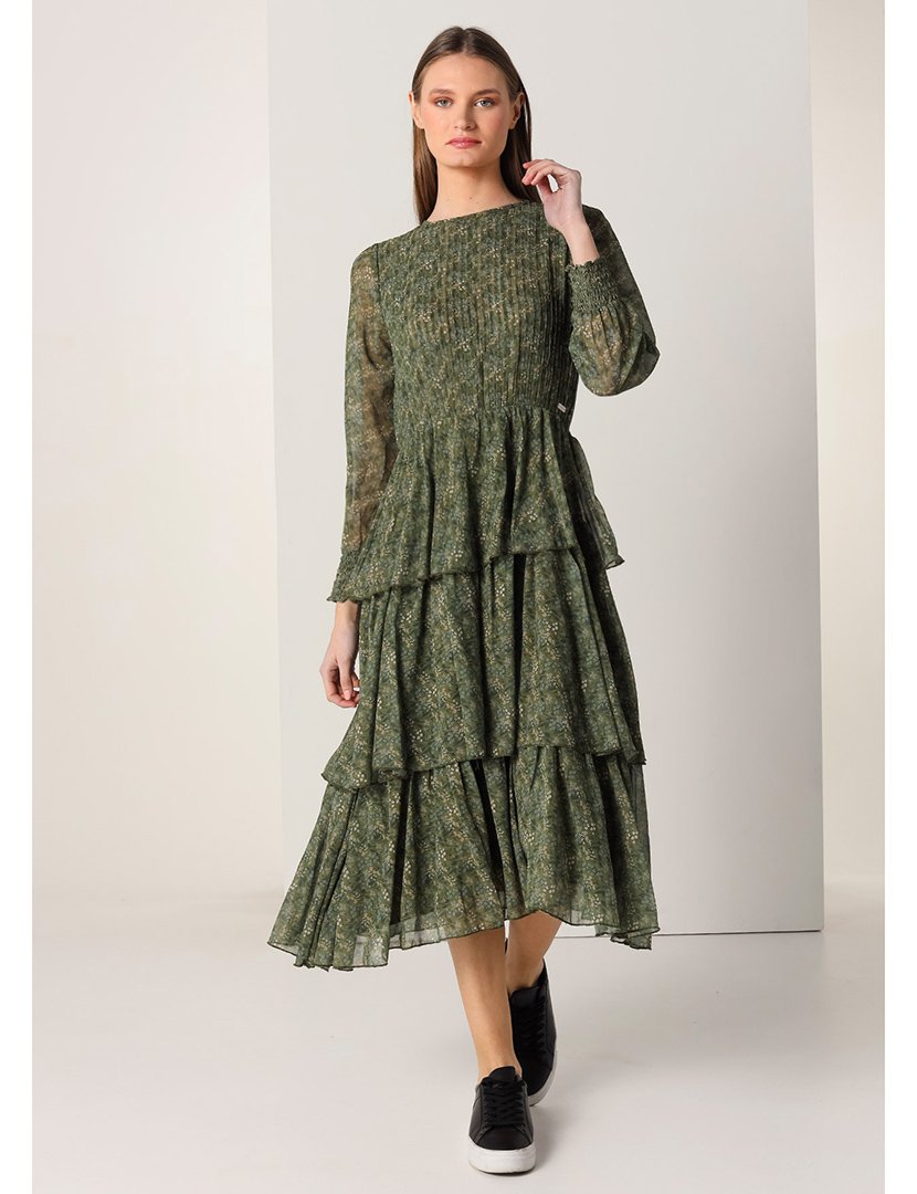 Vestido Senhora Estampado Multicor