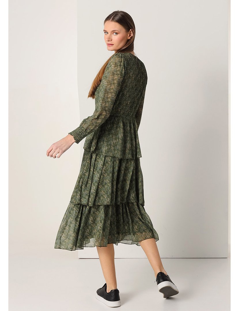 Vestido Senhora Estampado Multicor