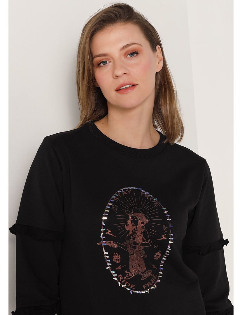 Vestido Curto Senhora Preto