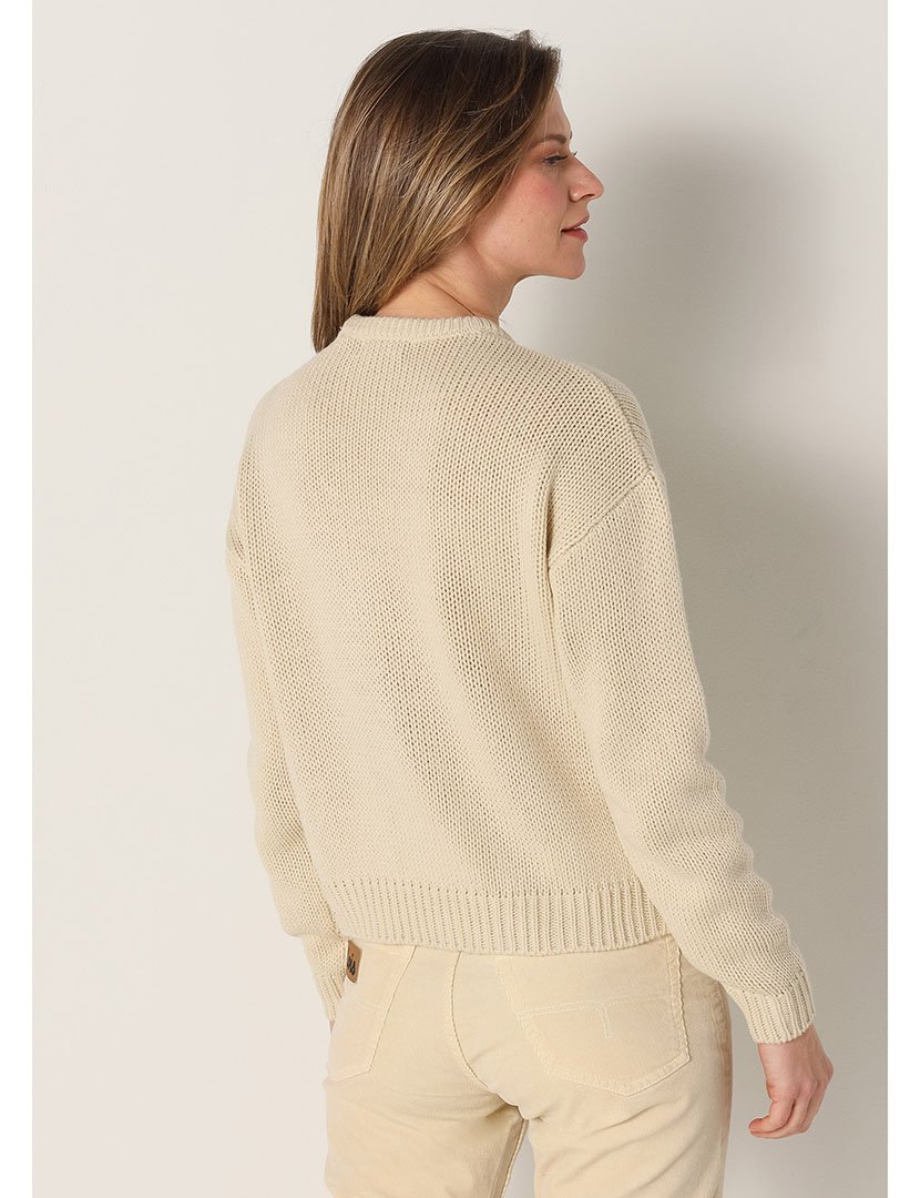 Camisola Malha Senhora Bege e Amarelo