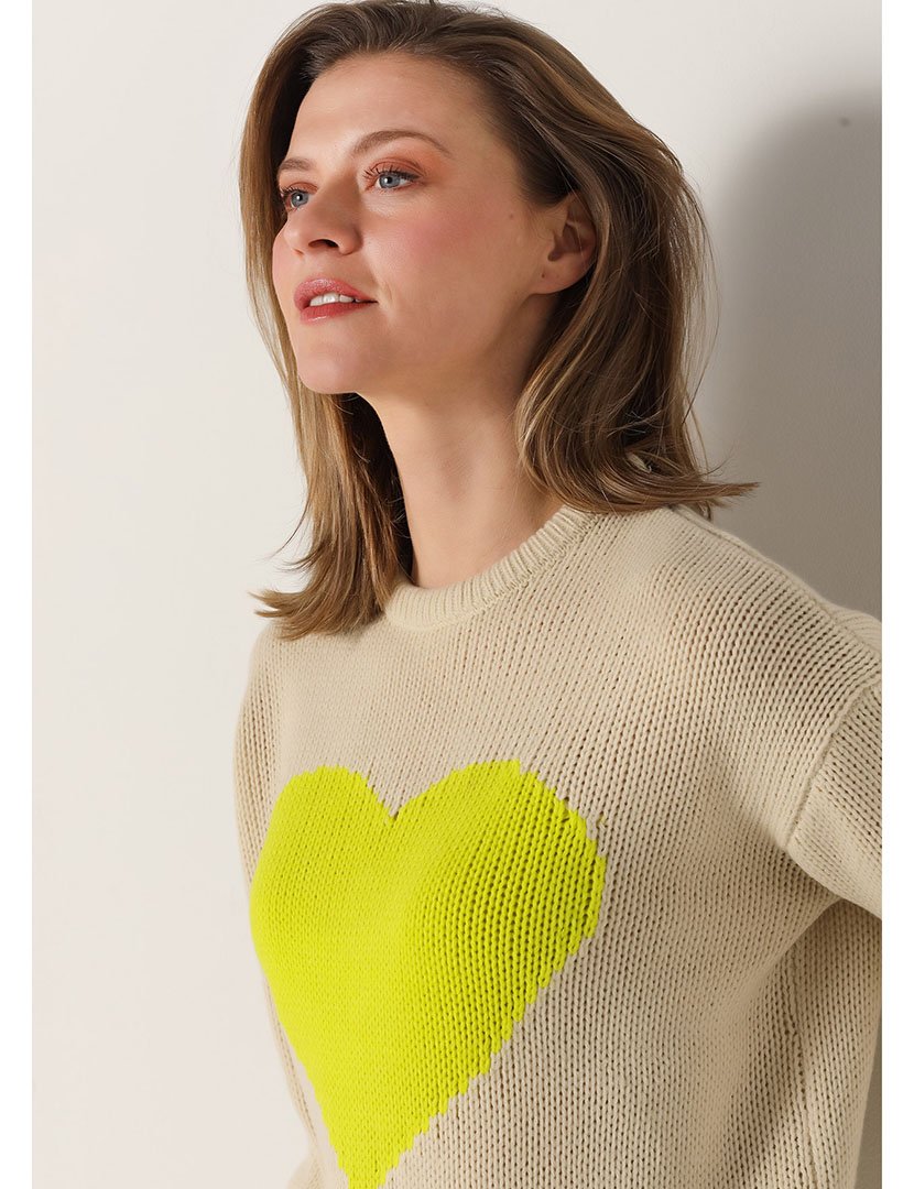 Camisola Malha Senhora Bege e Amarelo