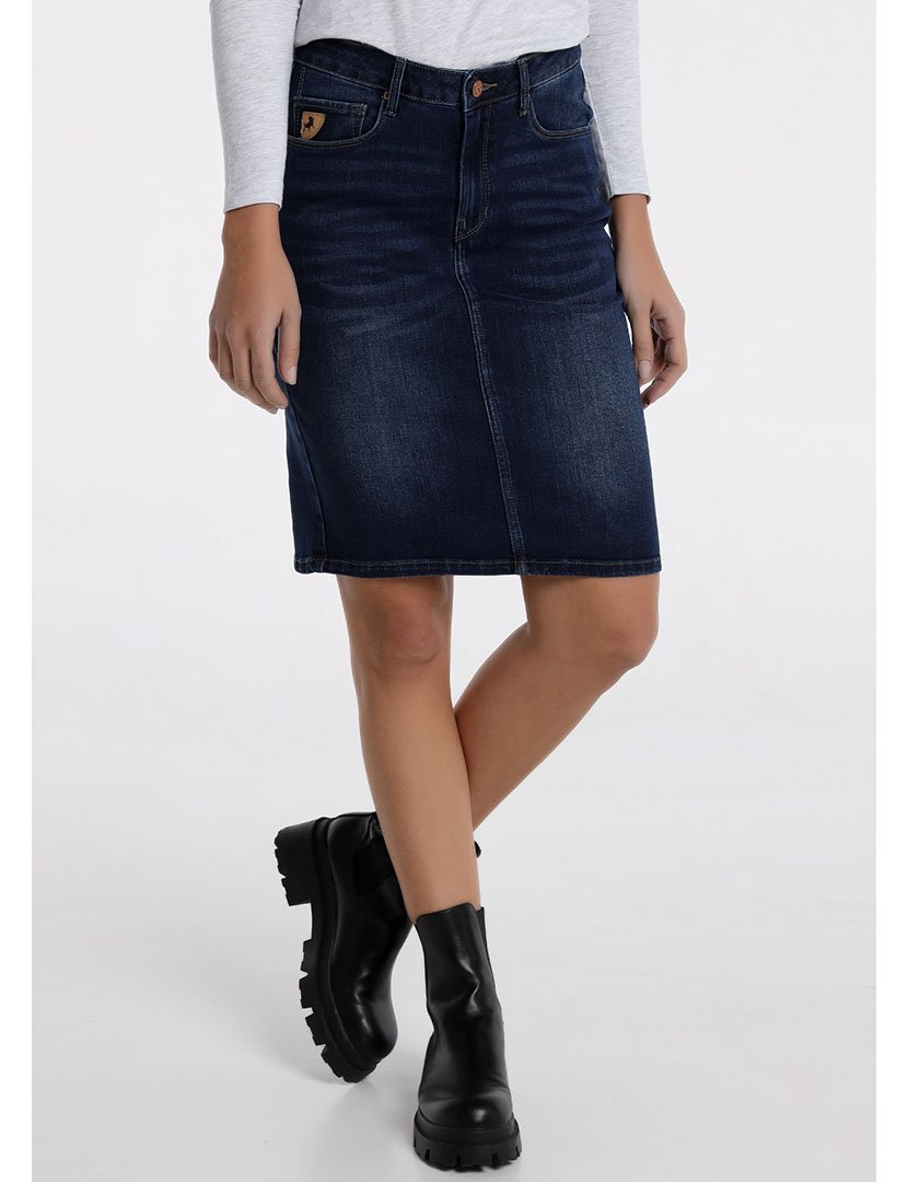 Saia Ganga Curta Senhora Azul