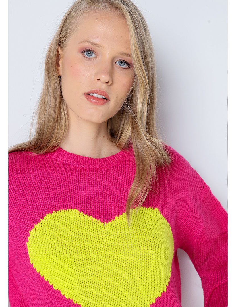 Camisola Malha Senhora Rosa e Amarelo