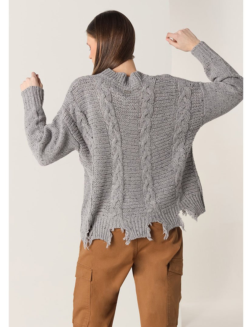 Camisola Malha Senhora Cinzento